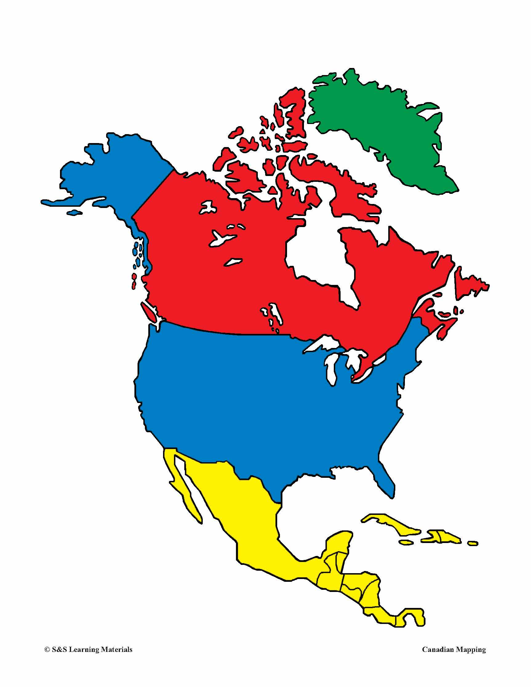 Canada's Shape & Location Mapping Worksheets Grades 2-3