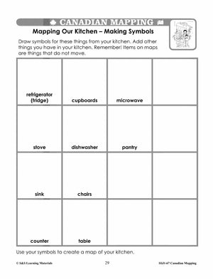 Canada Maps & Map Features Worksheets Grades 2-3