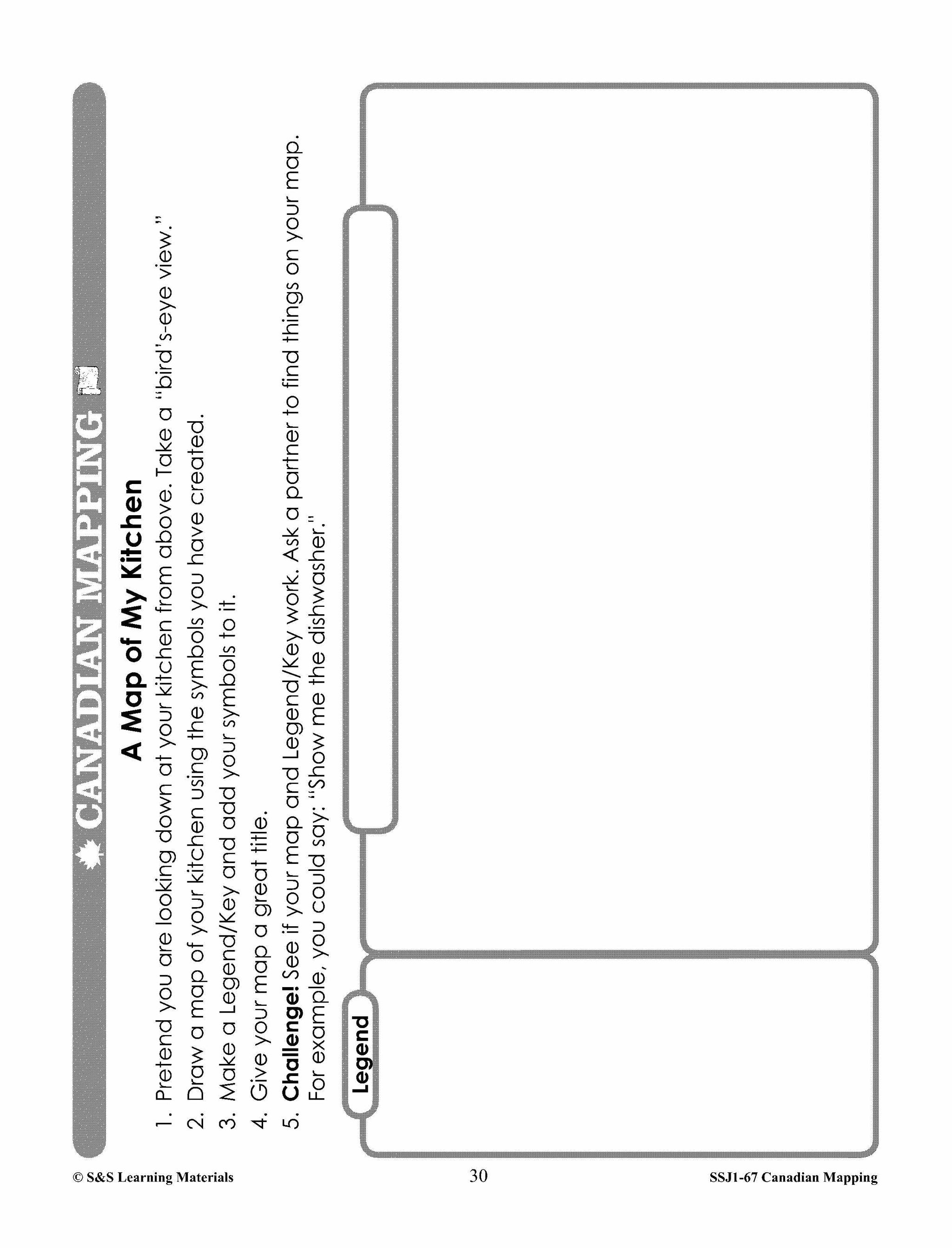 Canada Maps & Map Features Worksheets Grades 2-3
