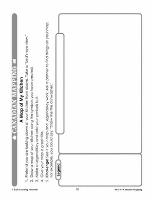 Canada Maps & Map Features Worksheets Grades 2-3