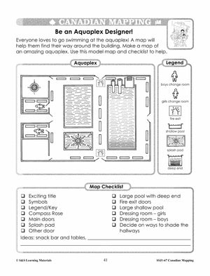 Canada Maps & Map Features Worksheets Grades 2-3