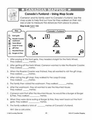 Canada Maps & Map Features Worksheets Grades 2-3