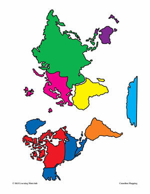 Canada Maps & Map Features Worksheets Grades 2-3