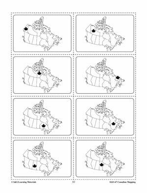 Canada's Provinces & Territories Mapping Worksheets Grades 2-3