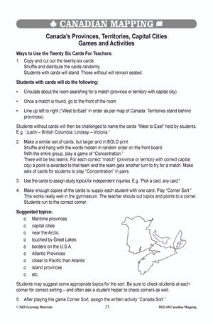 Locating Canada & Mapping Skills Worksheets Grades 4-5