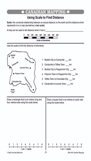 Locating Canada & Mapping Skills Worksheets Grades 4-5