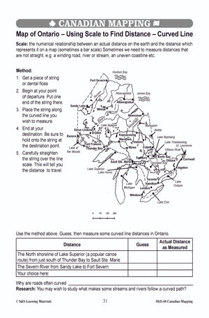 Locating Canada & Mapping Skills Worksheets Grades 4-5