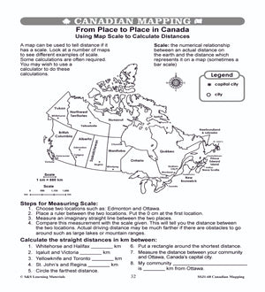 Locating Canada & Mapping Skills Worksheets Grades 4-5