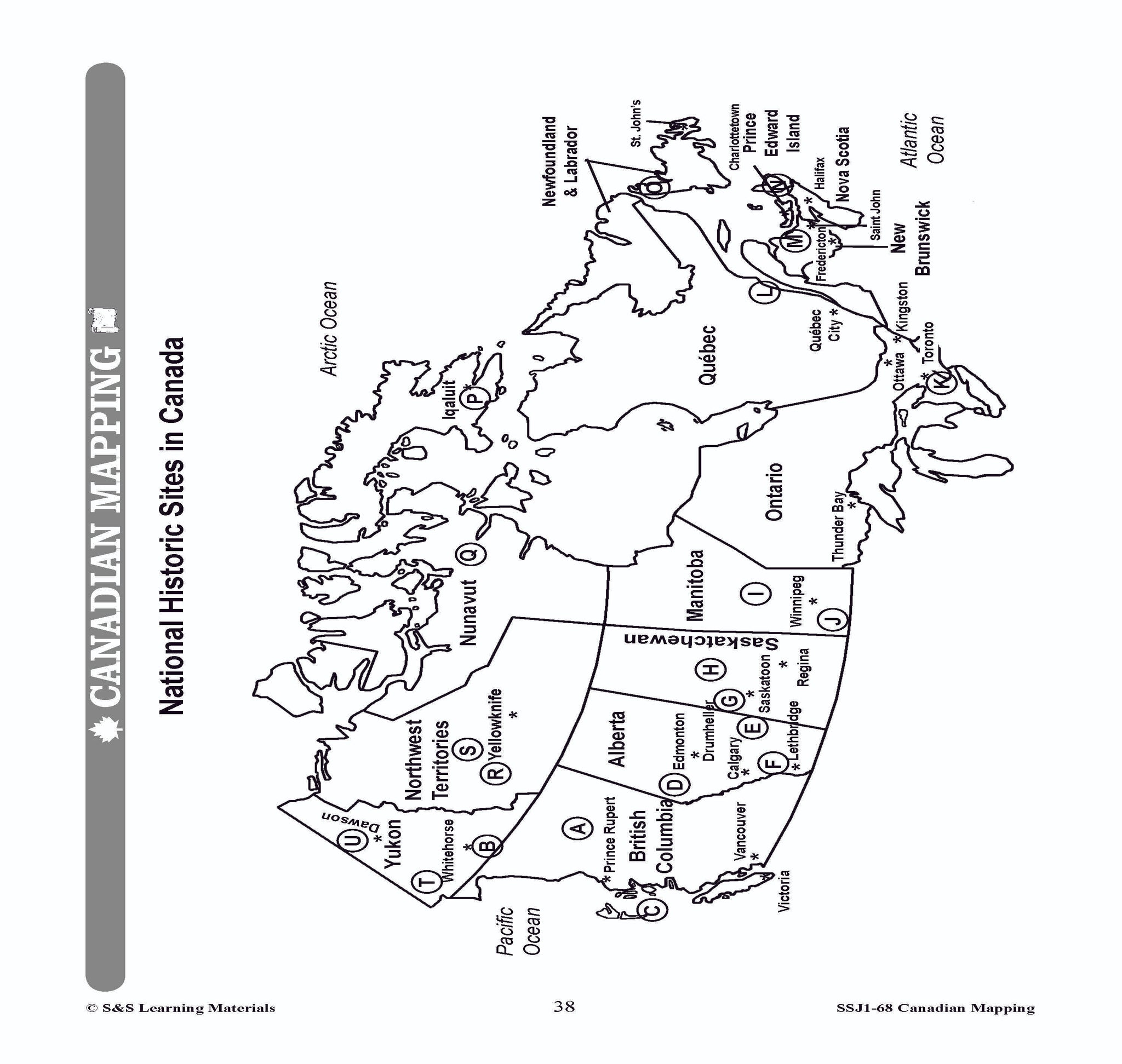 Locating Canada & Mapping Skills Worksheets Grades 4-5