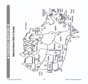 Locating Canada & Mapping Skills Worksheets Grades 4-5