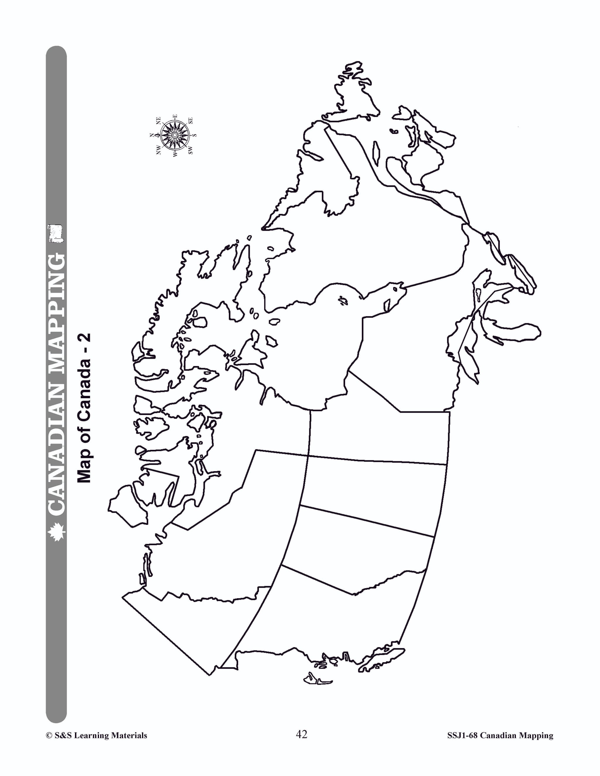 Locating Canada & Mapping Skills Worksheets Grades 4-5