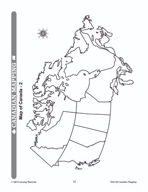 Locating Canada & Mapping Skills Worksheets Grades 4-5