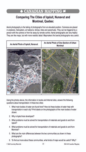 Locating Canada & Mapping Skills Worksheets Grades 4-5