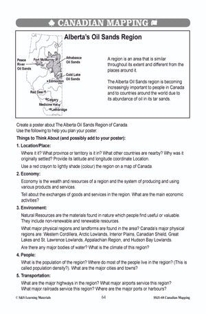 Physical & Economic Regions in Canada Worksheets Grades 4-5