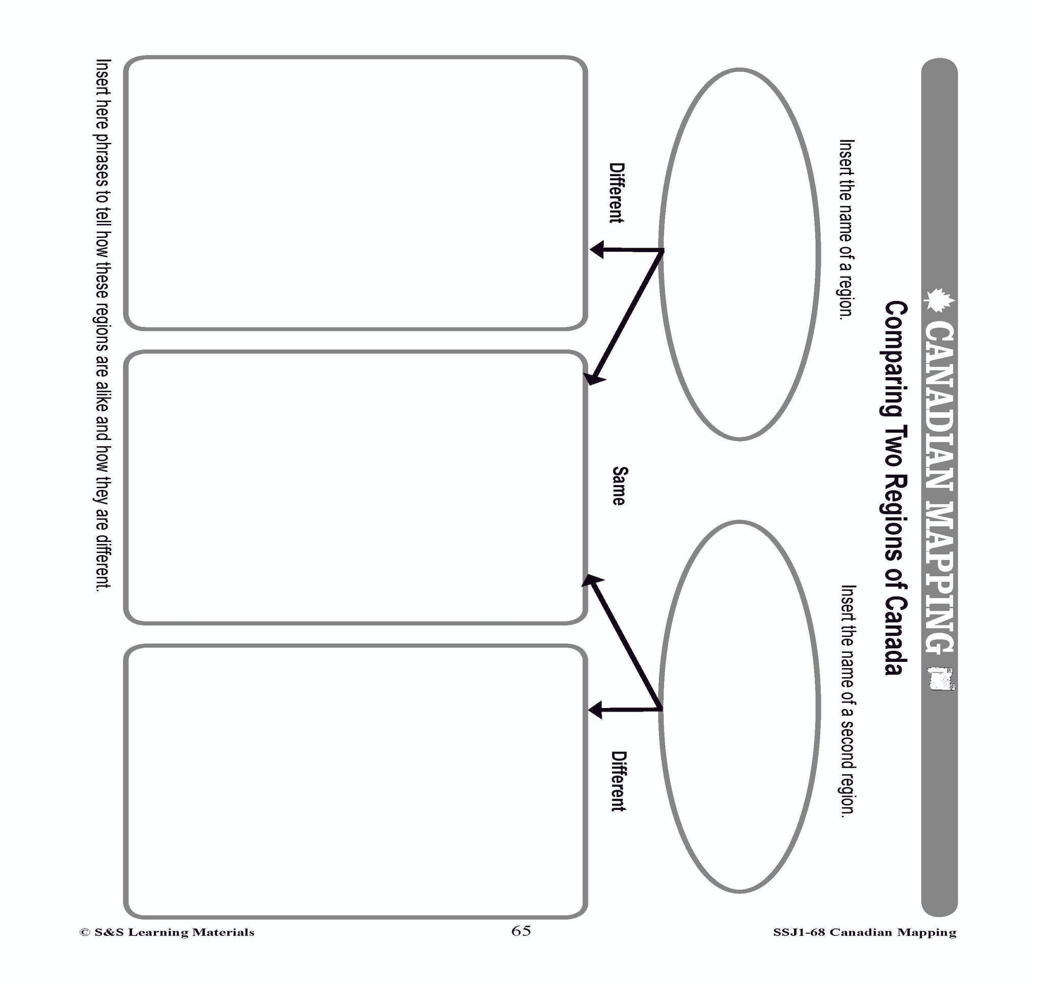 Physical & Economic Regions in Canada Worksheets Grades 4-5