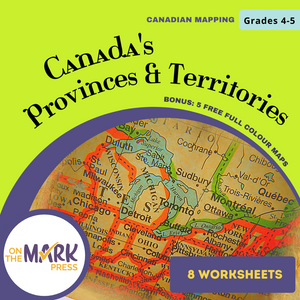 Canada's Provinces & Territories Worksheets Grades 5-6