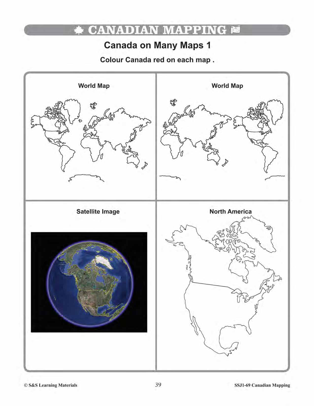 Kinds of Maps Worksheets Grades 5-6