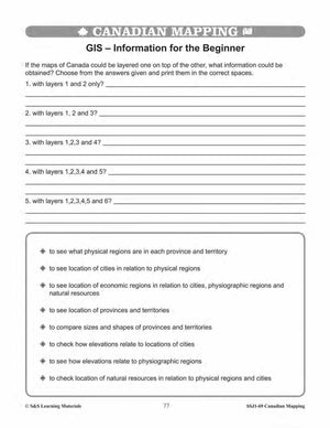 Canada's Time Zones & Trading Partners Worksheets Grades 5-6