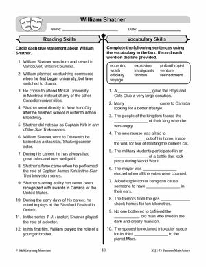 Canadian Celebrity Readers - 6 Book Bundle! Grades 4-8