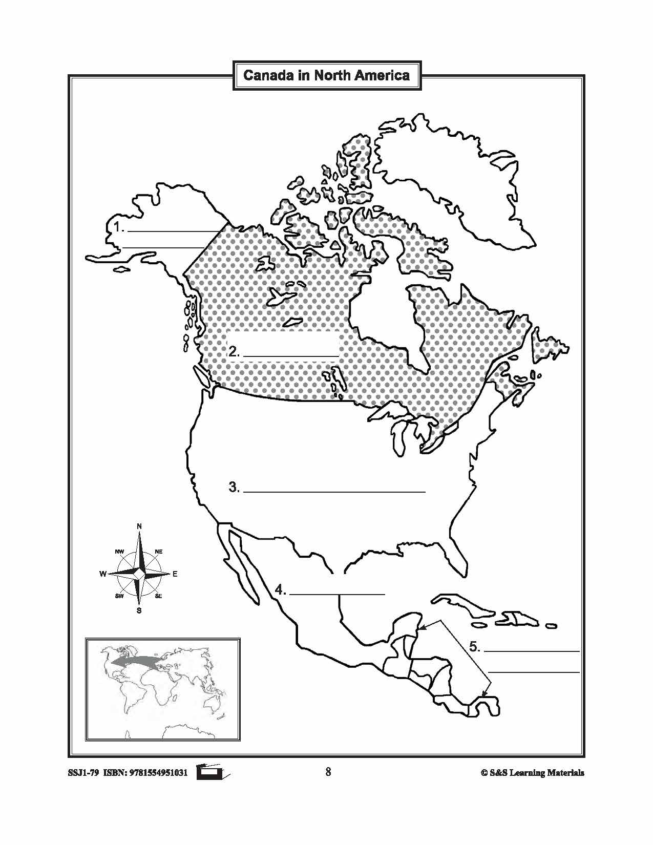 Canada in the World Mapping Activities Grades 1-3