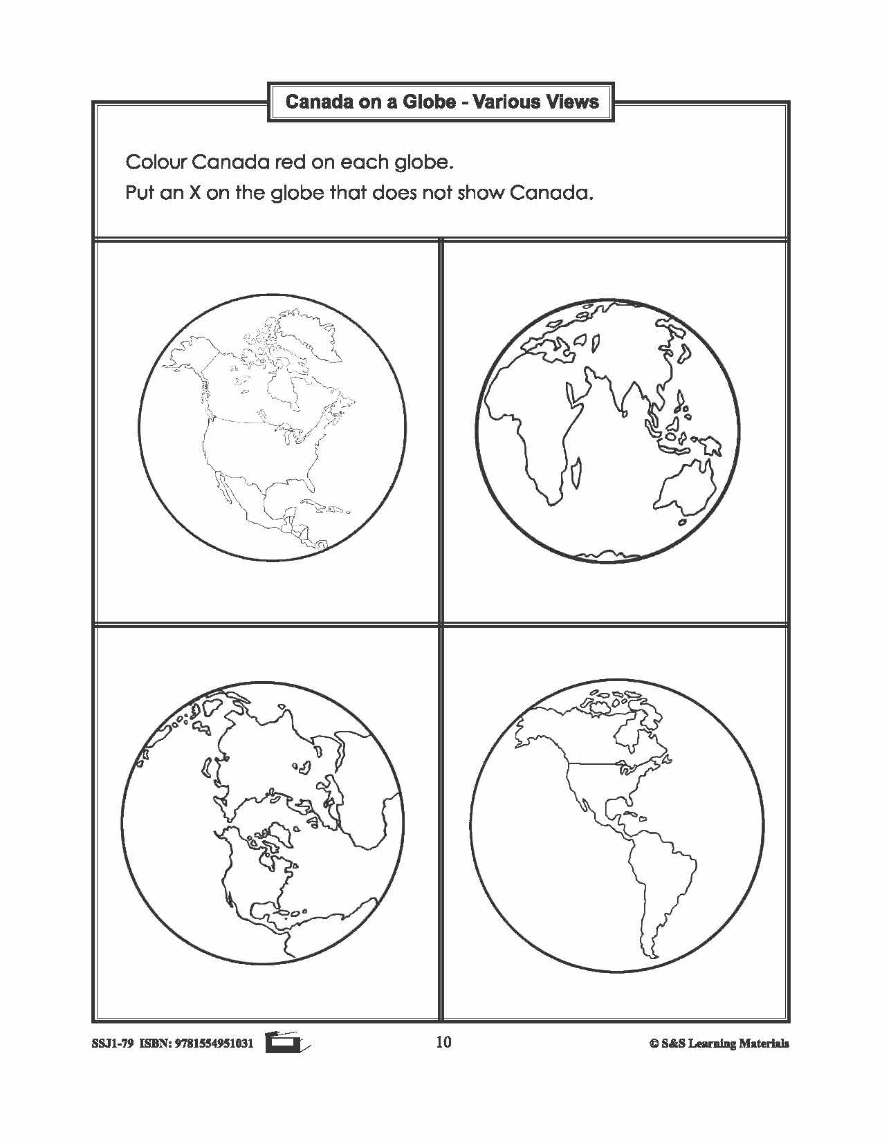 Canada in the World Mapping Activities Grades 1-3