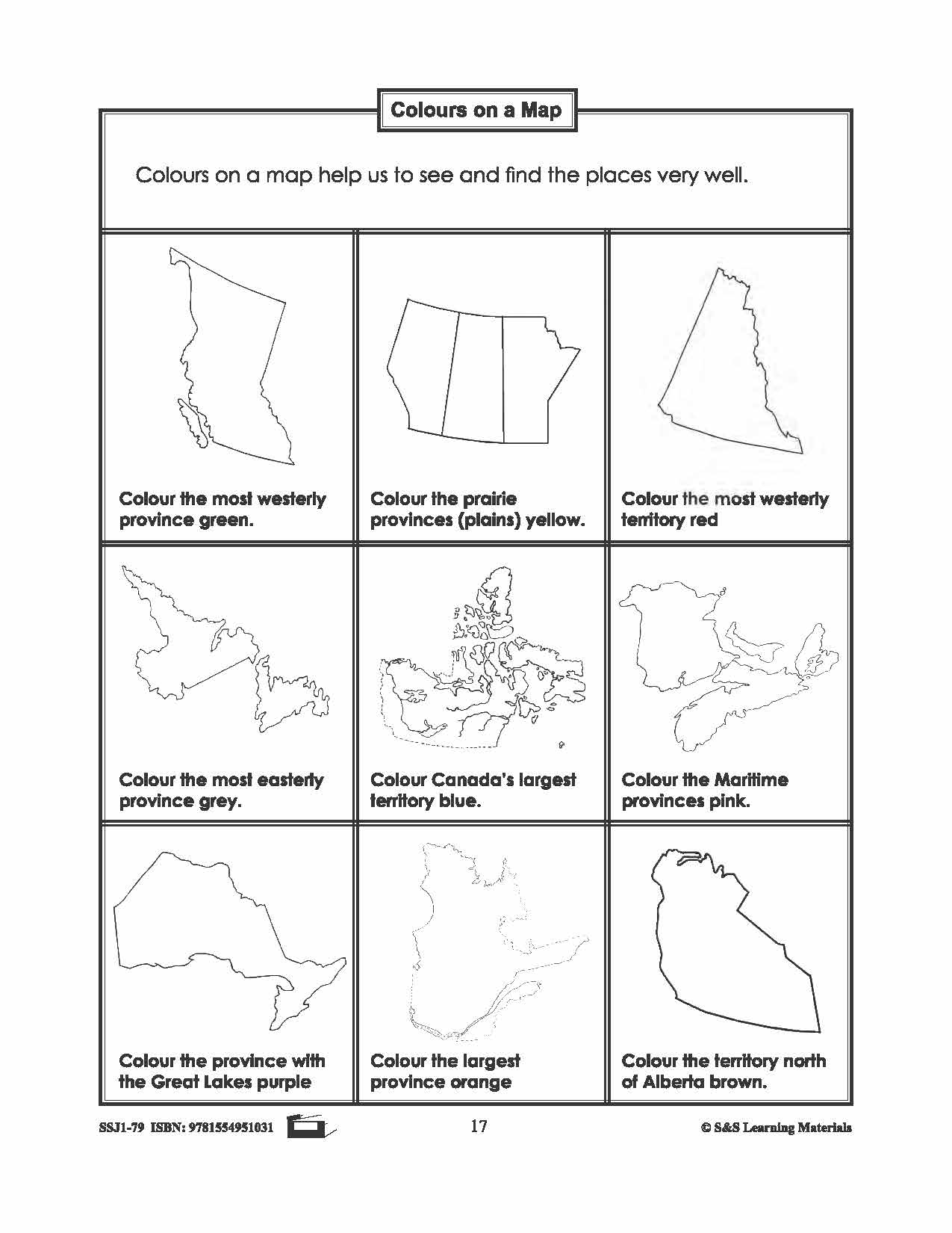 Canada in the World Mapping Activities Grades 1-3