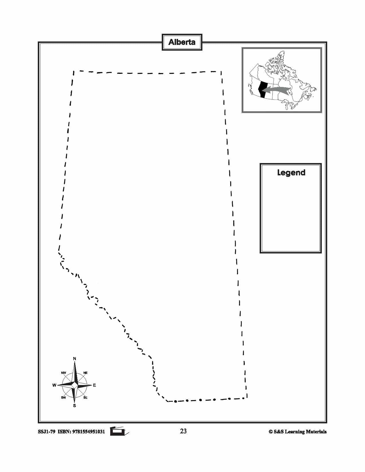 Individual Maps of Canada's Provinces & Territories Grades 1-3