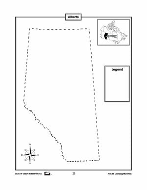 Individual Maps of Canada's Provinces & Territories Grades 1-3