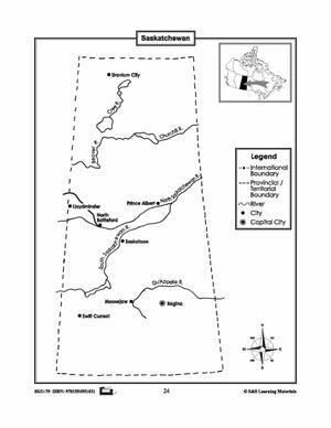 Individual Maps of Canada's Provinces & Territories Grades 1-3