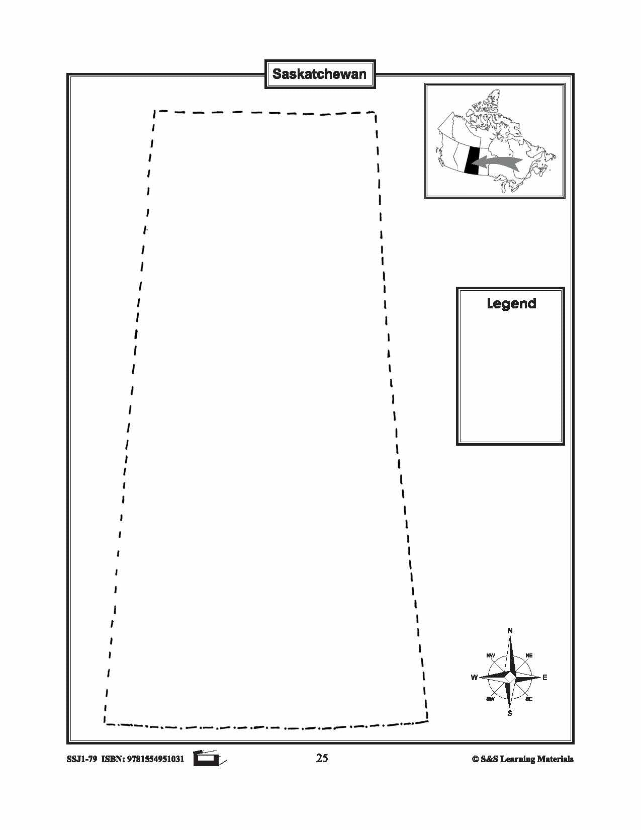 Individual Maps of Canada's Provinces & Territories Grades 1-3