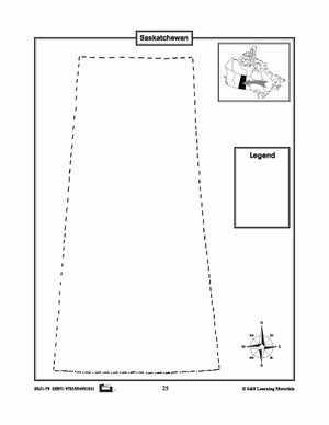 Individual Maps of Canada's Provinces & Territories Grades 1-3