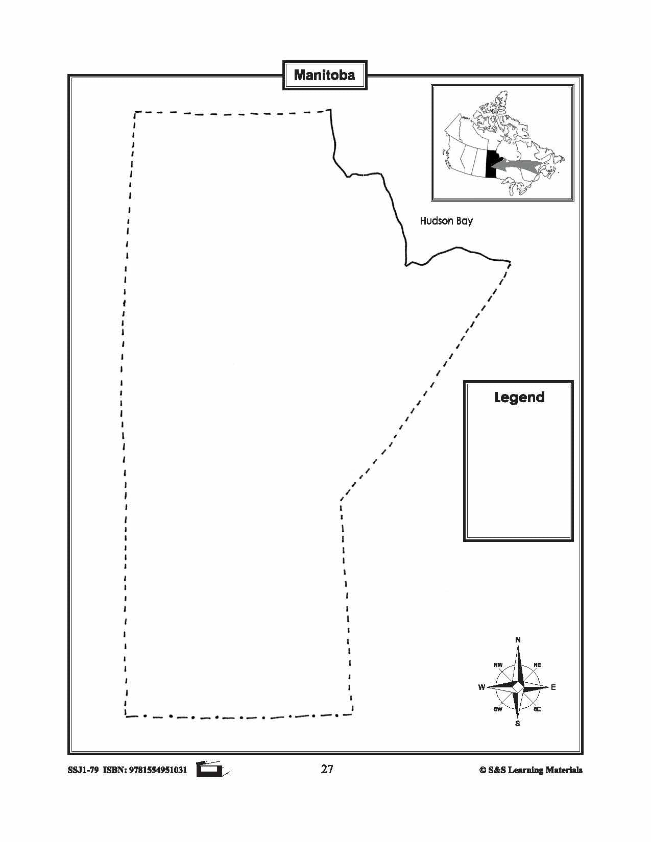 Individual Maps of Canada's Provinces & Territories Grades 1-3