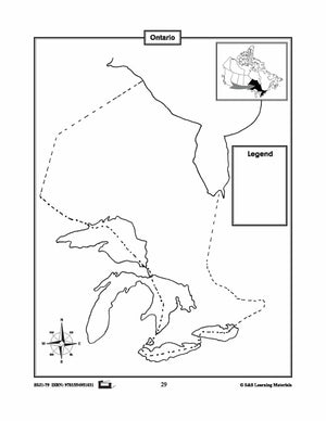 Individual Maps of Canada's Provinces & Territories Grades 1-3