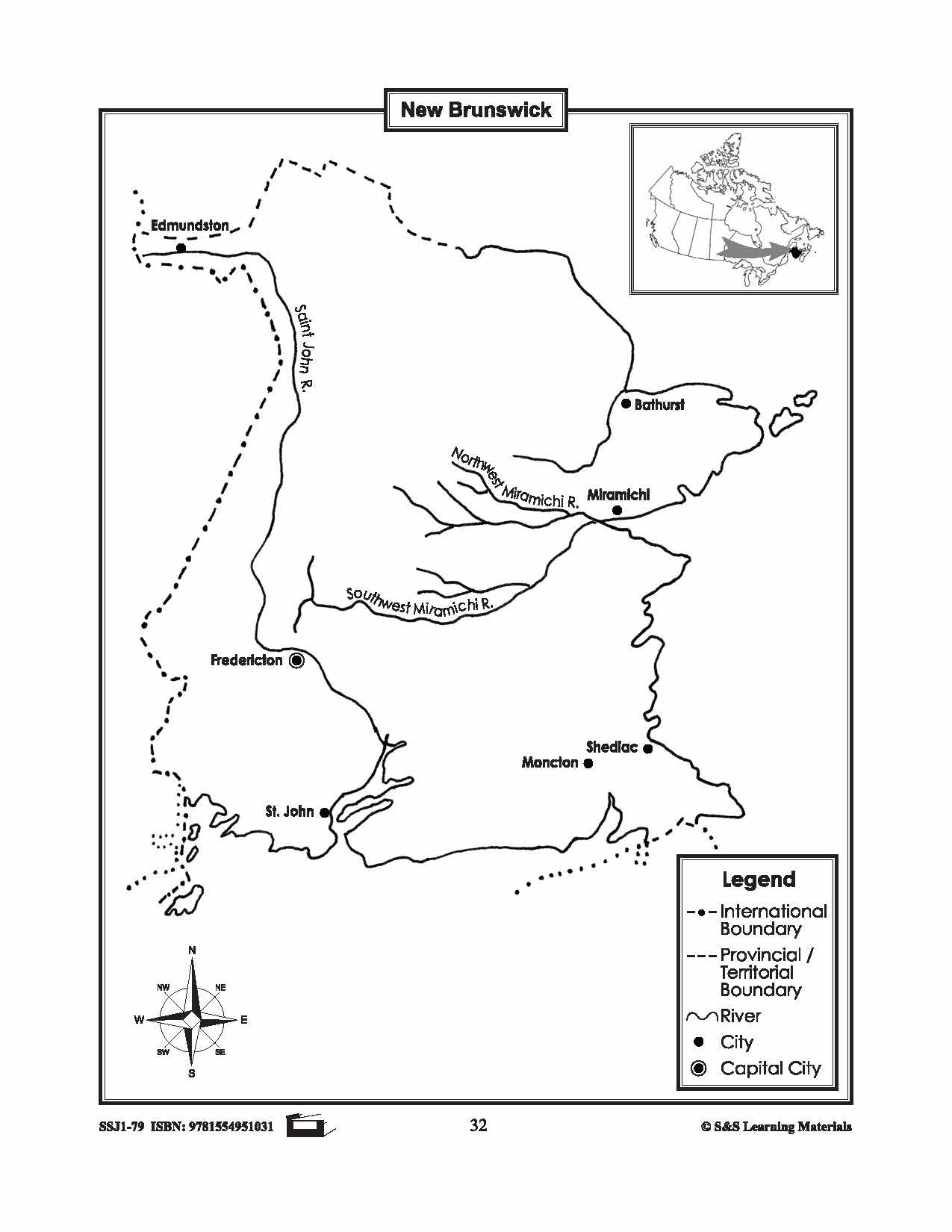 Individual Maps of Canada's Provinces & Territories Grades 1-3