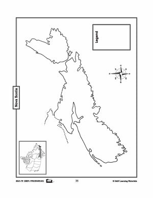 Individual Maps of Canada's Provinces & Territories Grades 1-3