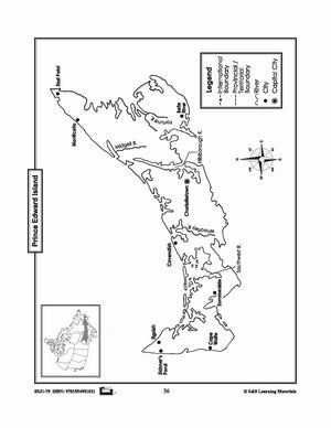 Individual Maps of Canada's Provinces & Territories Grades 1-3