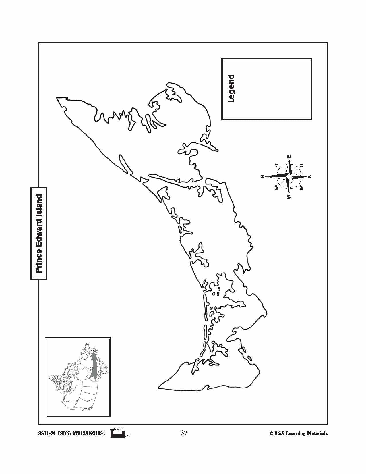 Individual Maps of Canada's Provinces & Territories Grades 1-3