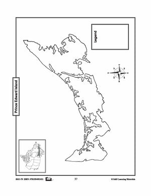 Individual Maps of Canada's Provinces & Territories Grades 1-3