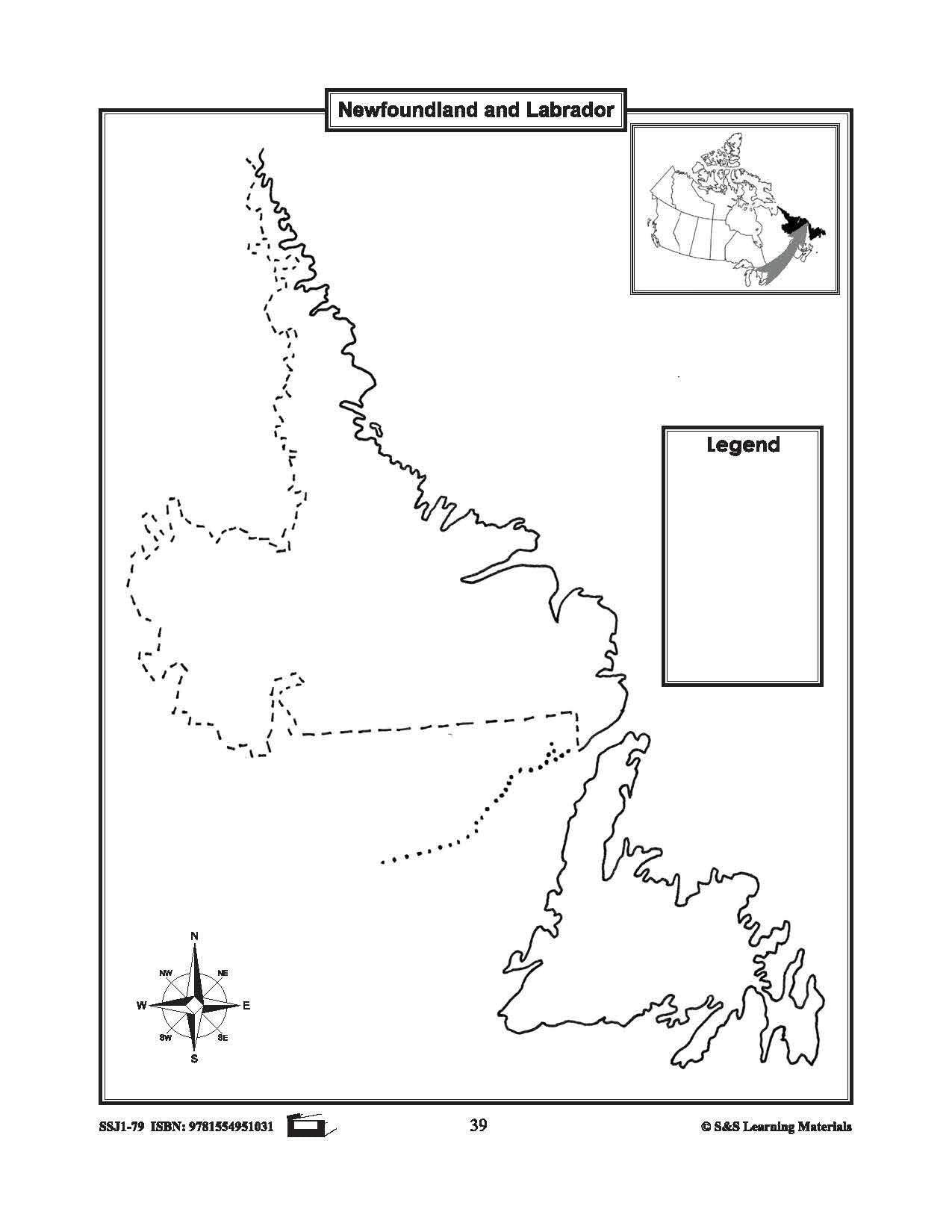 Individual Maps of Canada's Provinces & Territories Grades 1-3