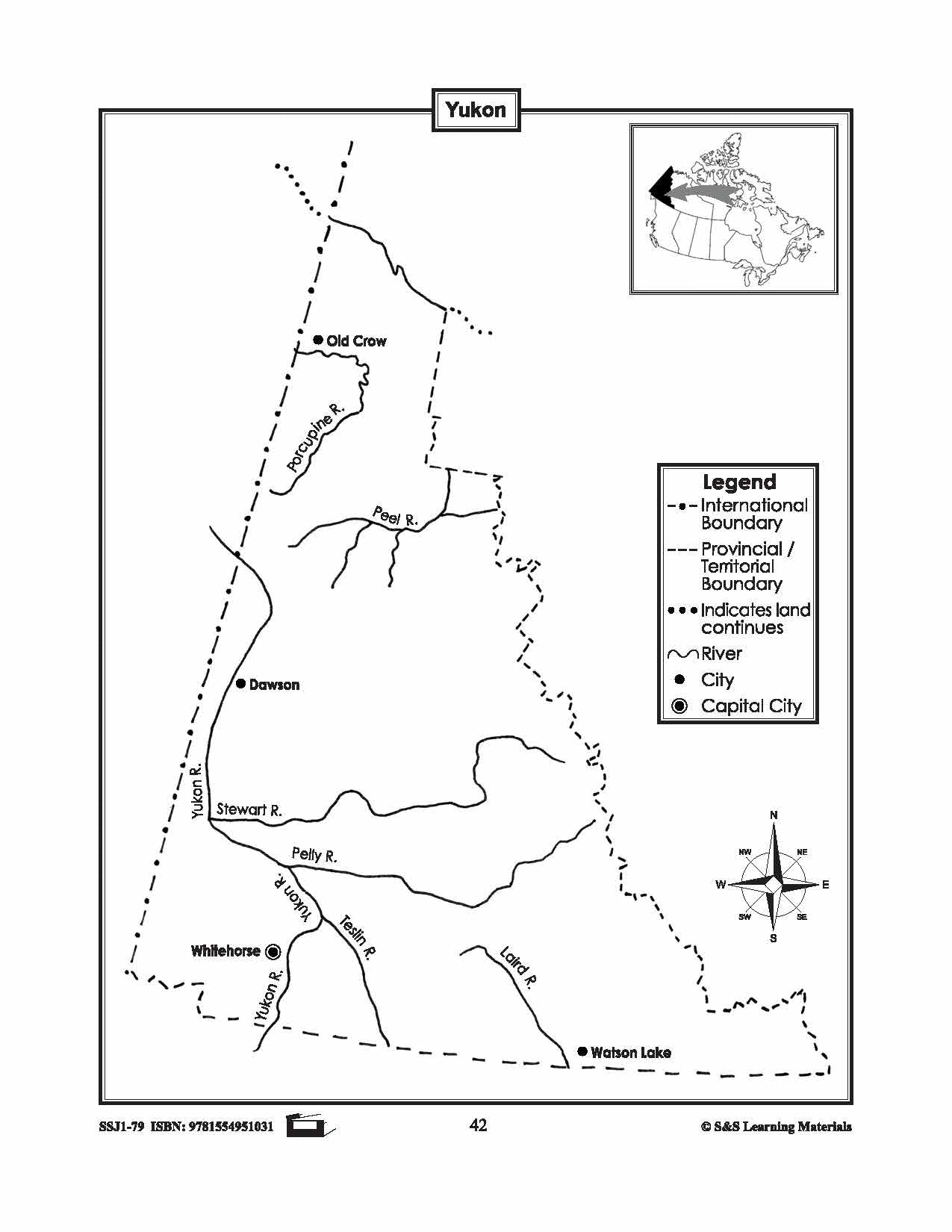 Individual Maps of Canada's Provinces & Territories Grades 1-3