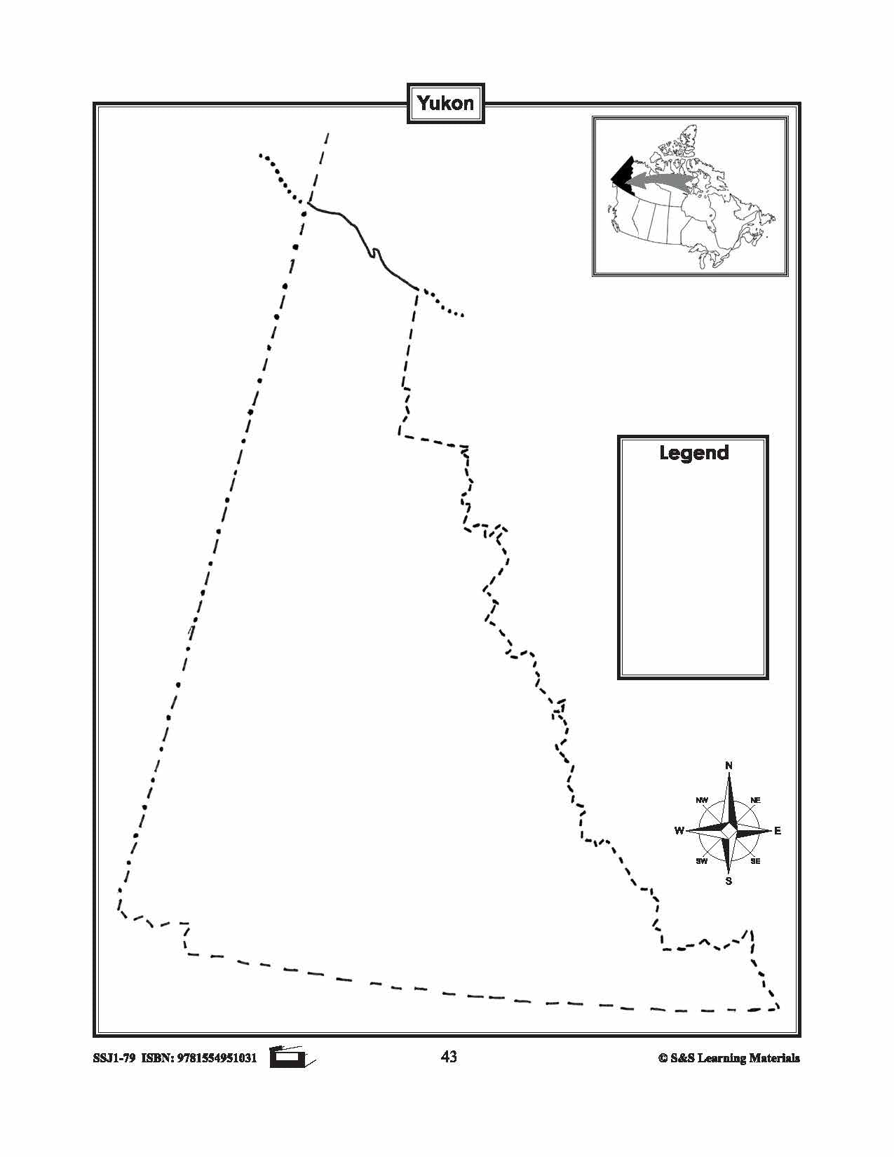 Individual Maps of Canada's Provinces & Territories Grades 1-3
