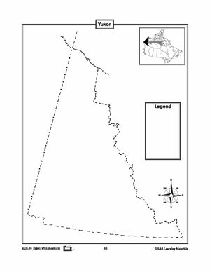 Individual Maps of Canada's Provinces & Territories Grades 1-3
