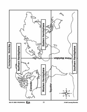Where is Canada in the Hemispheres? Mapping Activity Gr. 1-3