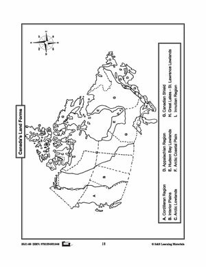 Maps of Canada's Landforms, Regions & Resources Grades 4-8
