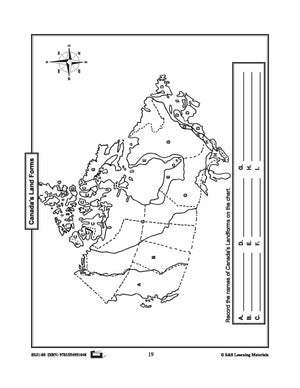 Maps of Canada's Landforms, Regions & Resources Grades 4-8