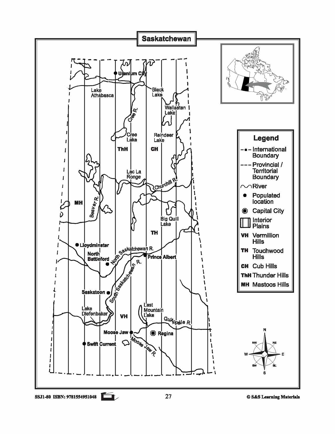 Maps of Saskatchewan Grades 4-8