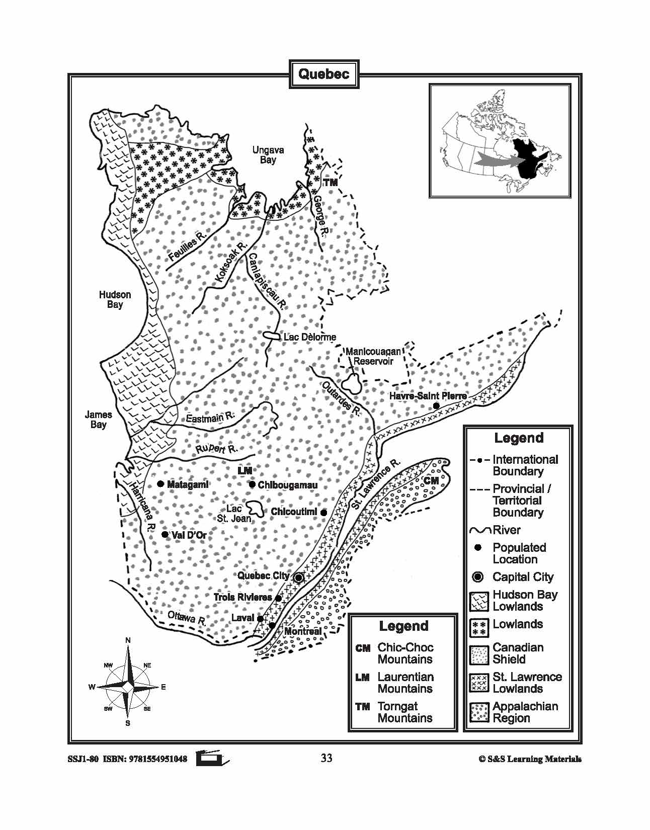 Maps of Quebec Grades 4-8