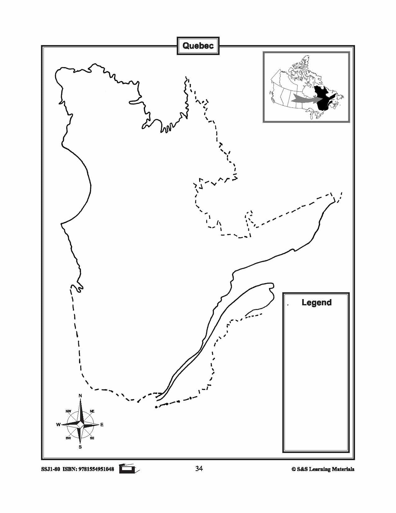 Maps of Quebec Grades 4-8