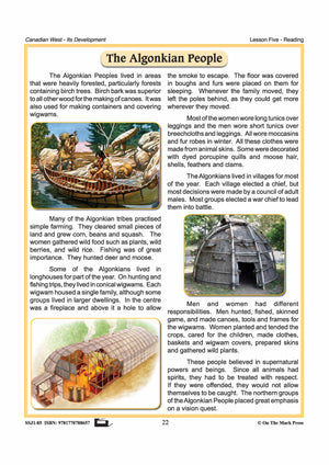 The Algonkian People Lesson Grades 7-8