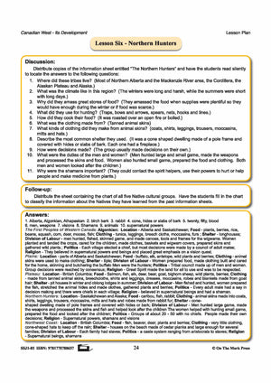 Northern Hunters Lesson Grades 7-8